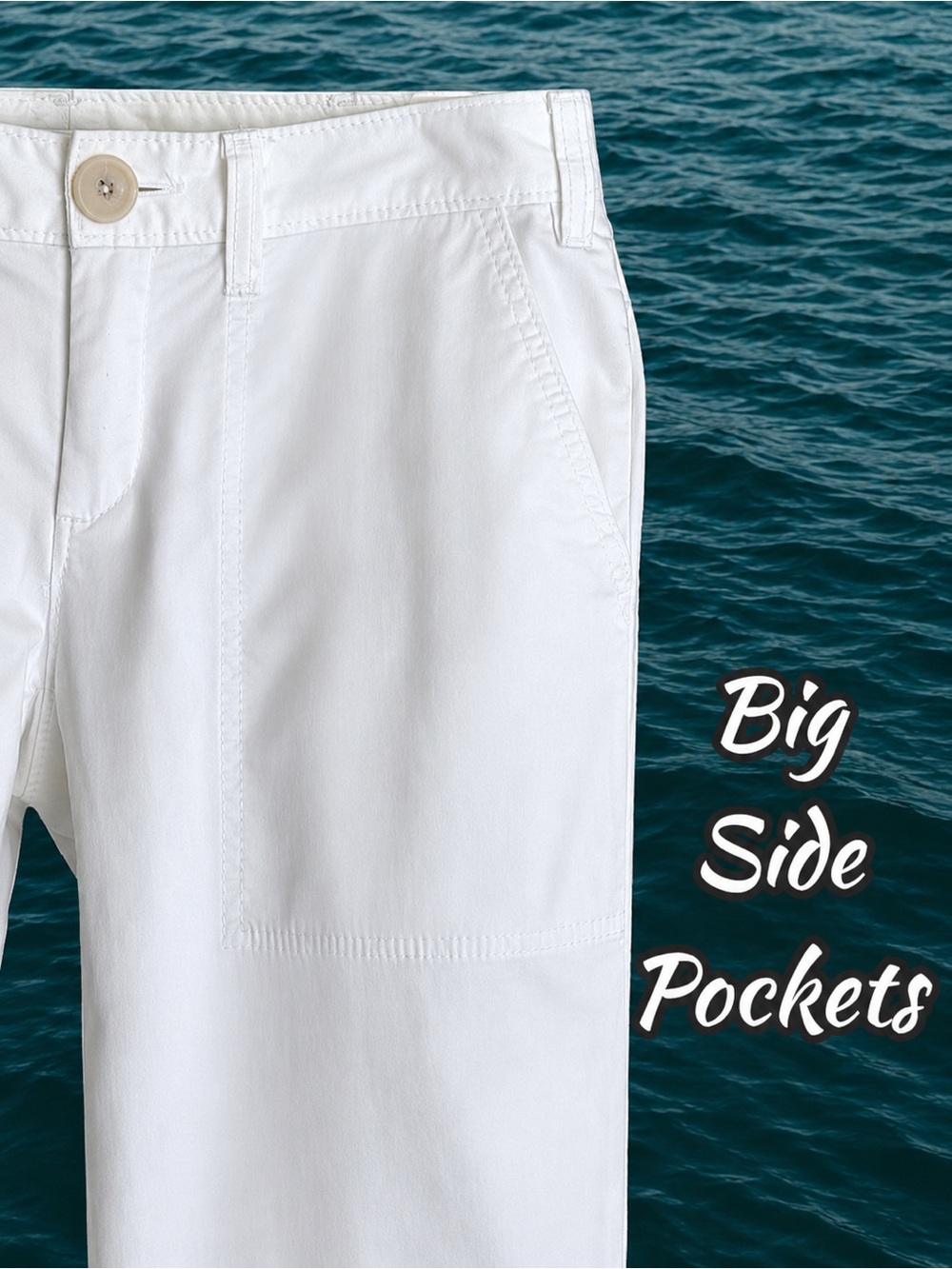 Like New - Banana Republic Low-Rise White Wide Leg Trousers, Neutral - Picture 11 of 16